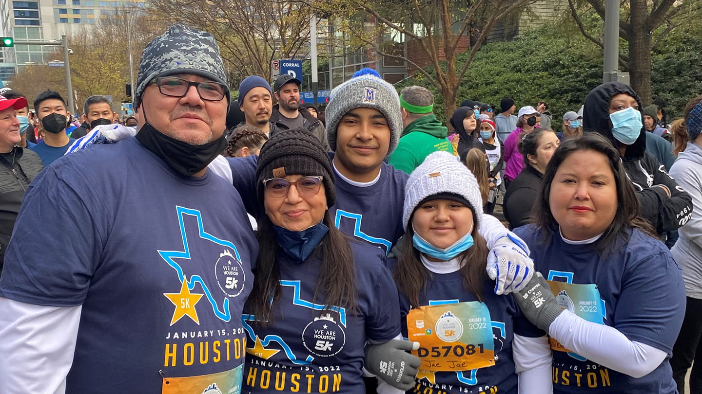 Aramco Americas’ Debra Aguilar, second from left, with her family.