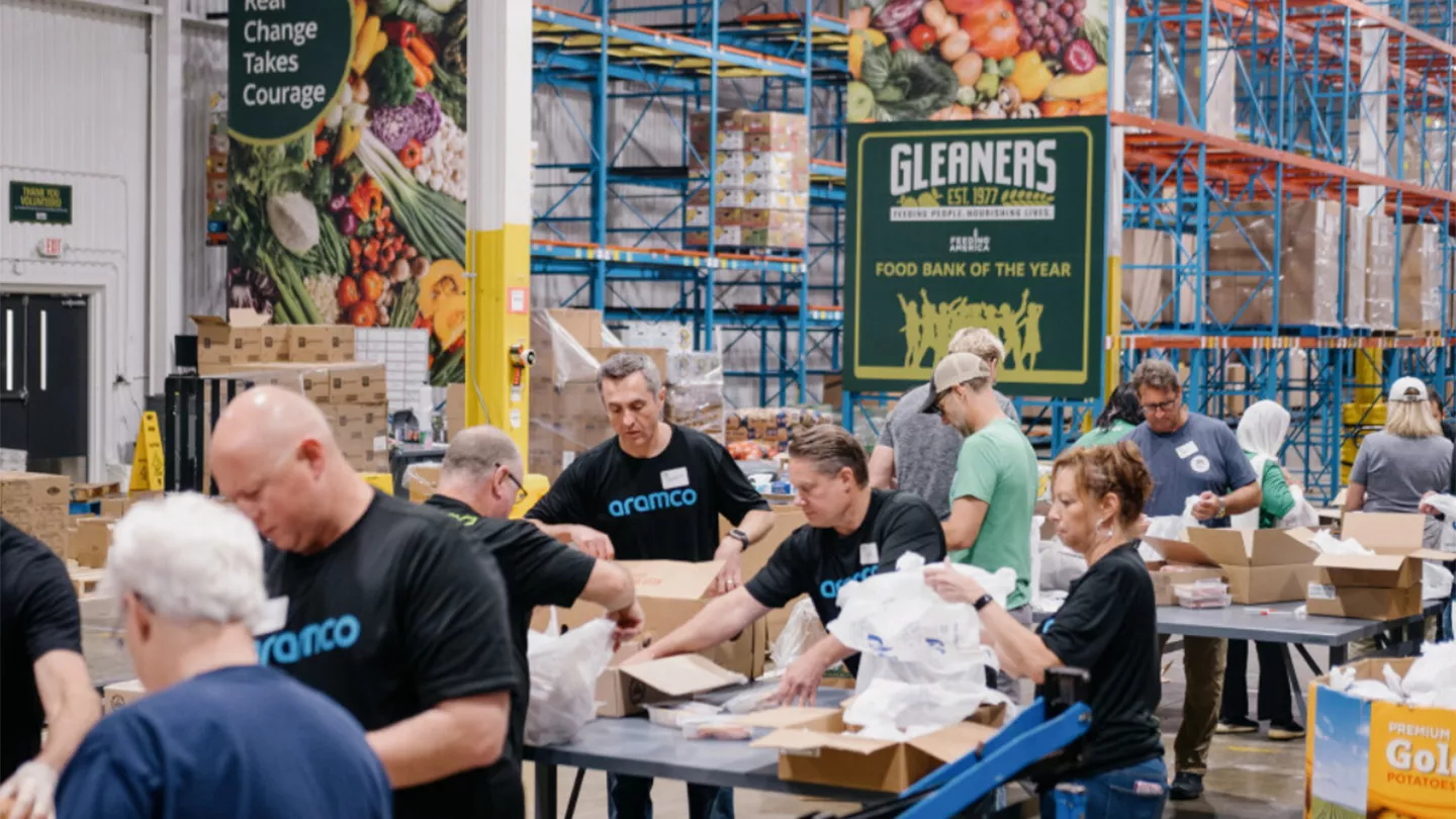 Aramco Americas mobilizes to address food insecurity in five cities