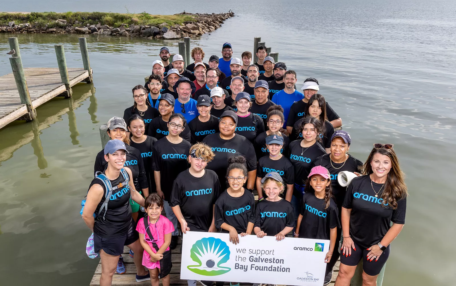 Aramco Volunteers Help Preserve Galveston Bay Shoreline with Beach Cleanup Project