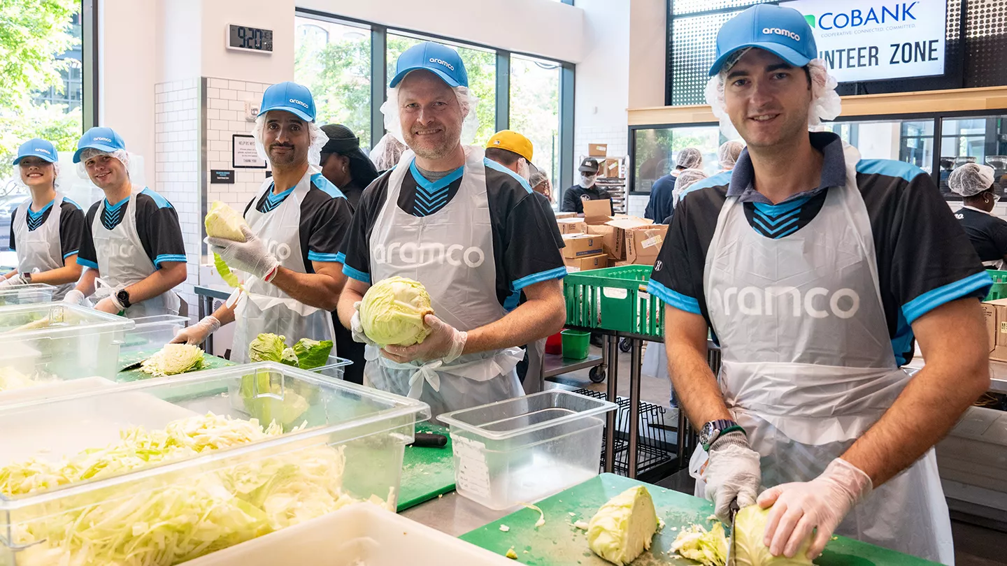 Aramco Americas volunteers support food banks