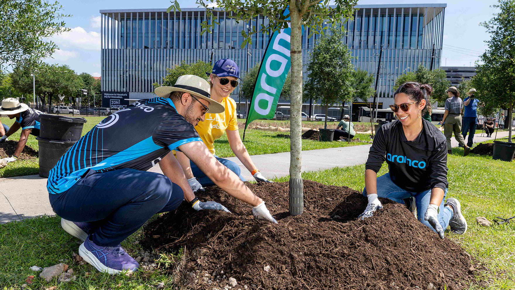 Aramco and partners beautify Green Corridor in preparation for World Cup