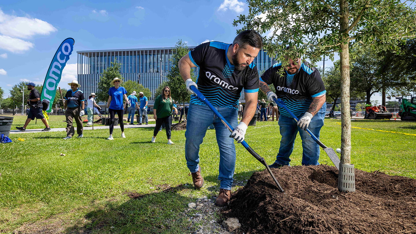 Aramco and partners beautify Green Corridor in preparation for World Cup