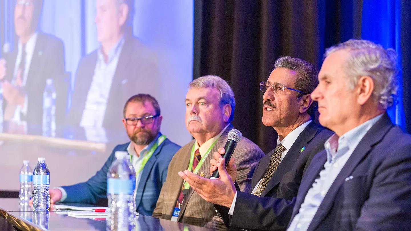 AzZahrani joins panel discussion during the opening session of AAPG’s Global Super Basins Leadership Conference 2020